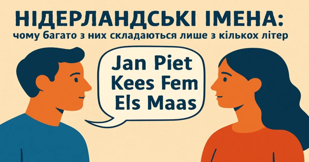 Нідерландські імена: чому багато з них складаються лише з кількох літер